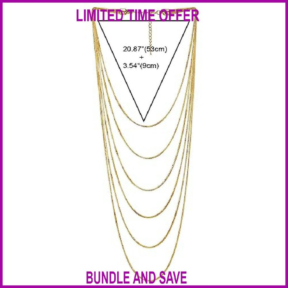 Multi-Strand Waterfall Statement Choker Necklace … - image 5